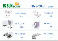 3KW Tin Roof Mounting System